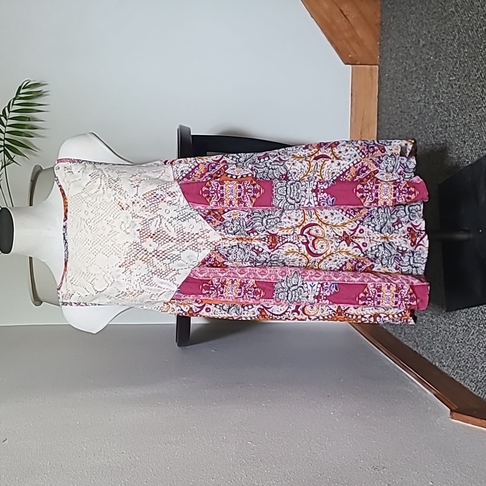 NWT Free People Paisley Print Trapeze Tunic Tank size XS